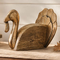Wood Turkey w/Burnished Gold