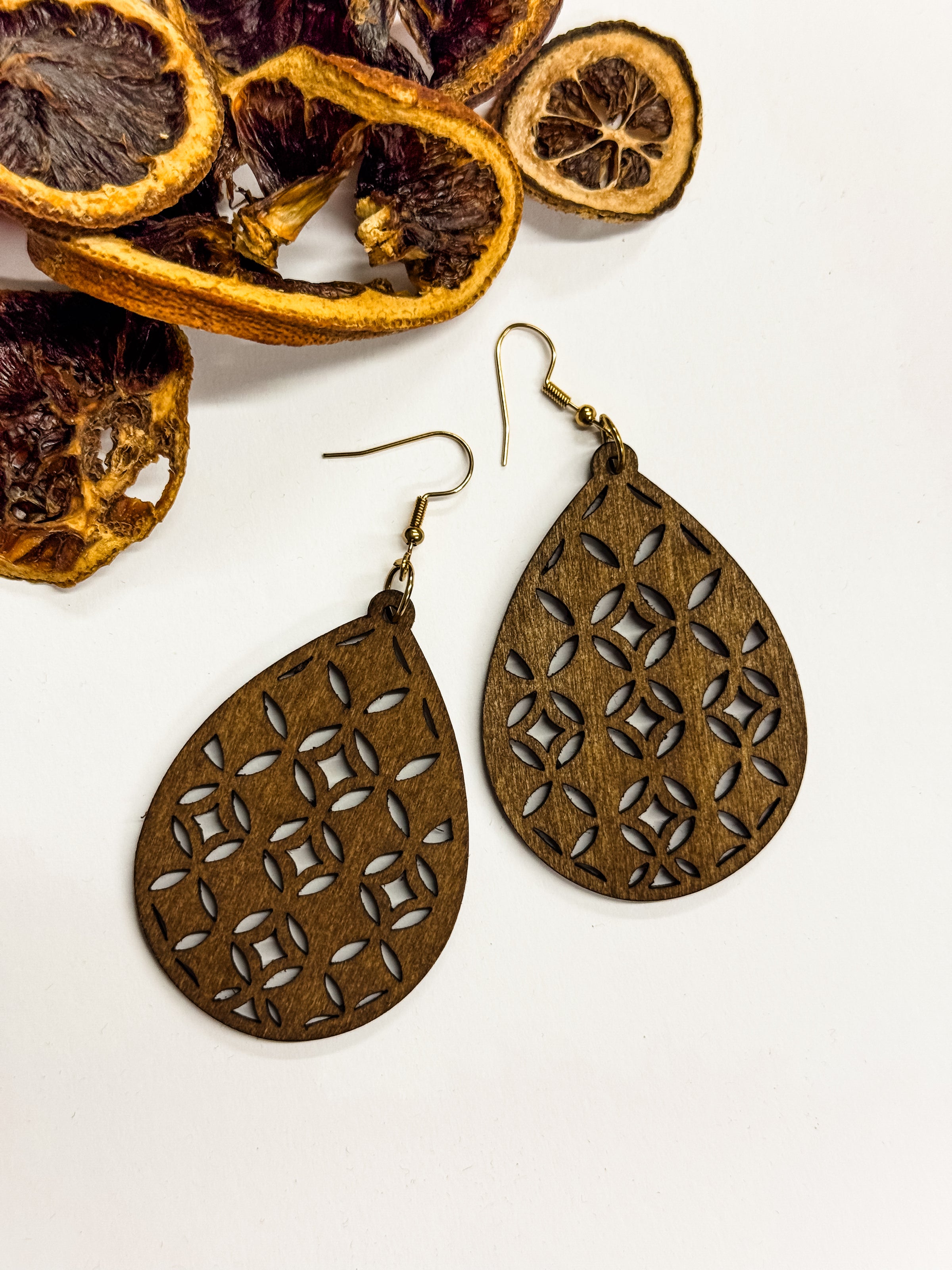 Wooden Dangle Earrings
