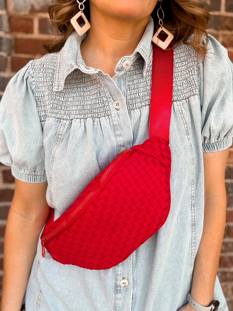 Aim High Woven Neoprene Belt Bag