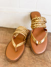Garrick Gold Multistrap Sandal