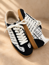 Shu Shop Tweed Black and White Stevie Sneaker