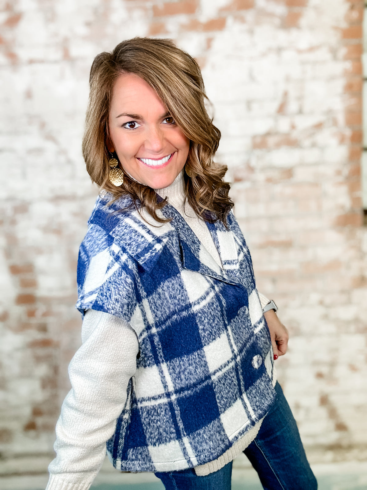 THML Tracey Plaid Vest