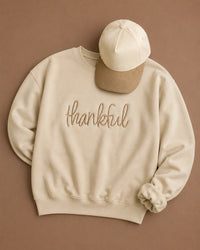 Thankful Embroidered Sweatshirt