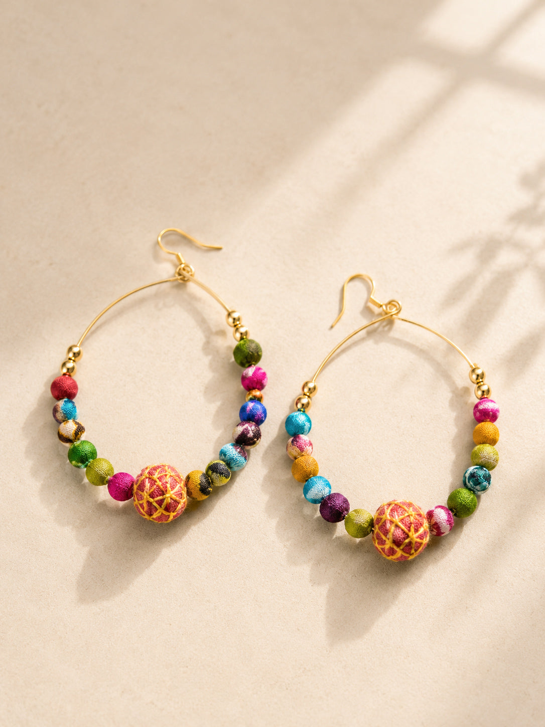 Ursela Cotton Bead Earrings