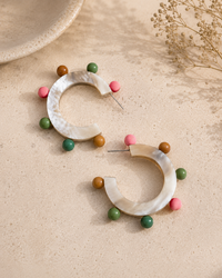 Zaraya Rainbow Bead Hoops | Sunshine Tienda