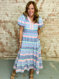 THML Reagan Geo Stripe Dress