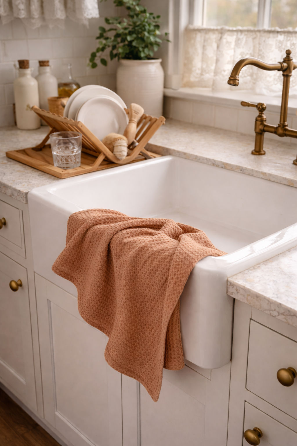 Mauve Waffle Tea Towel