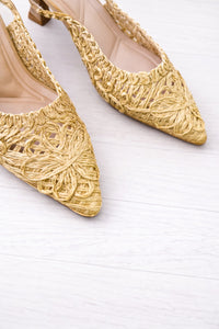Maya Woven Slingback Heels-FINAL SALE