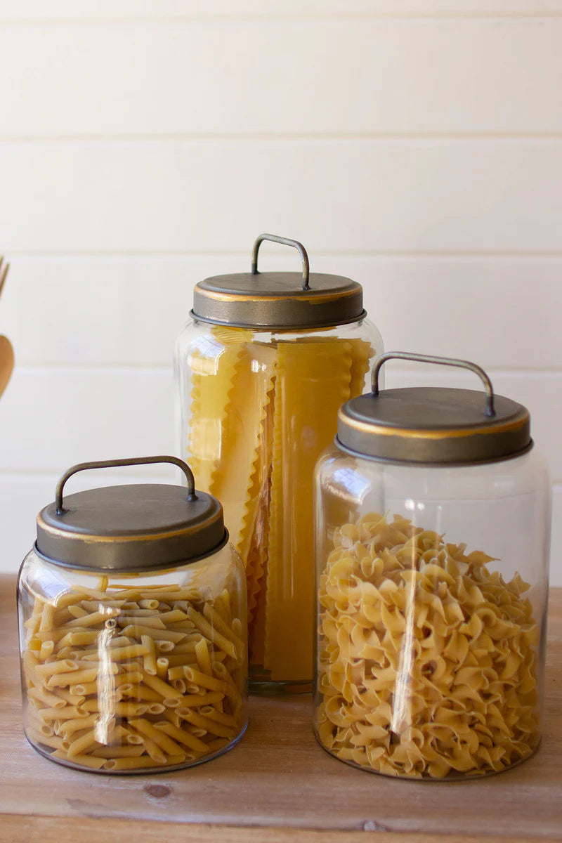 Glass Jars with Metal Lids