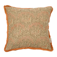 Metallic Floral Pattern Throw Pillow