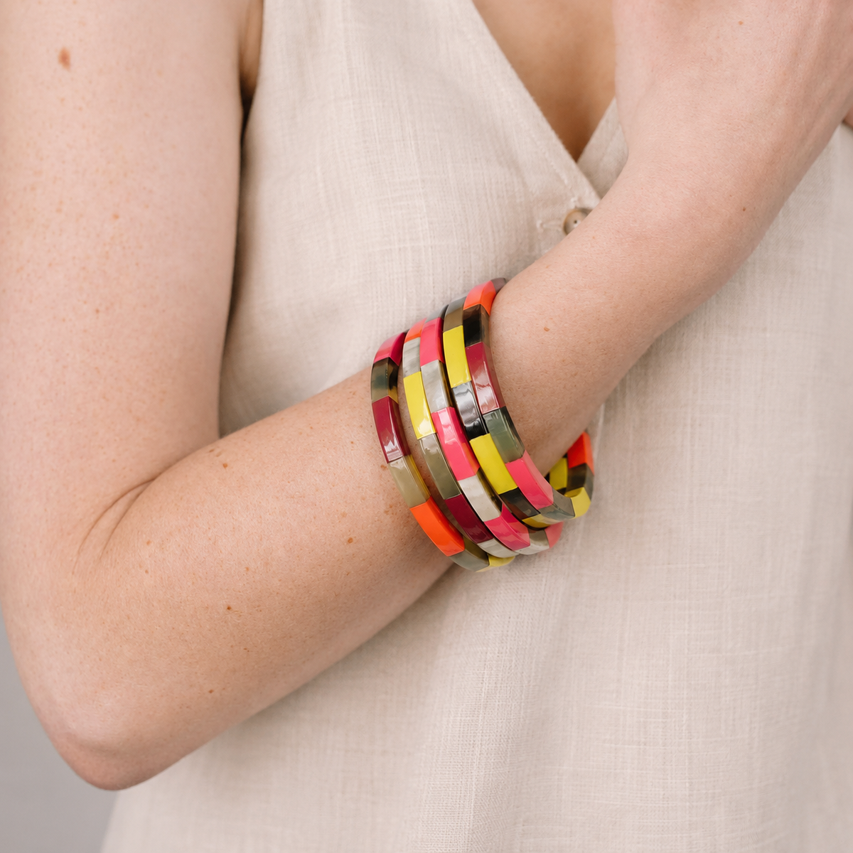 Capri Tile Bangle Set | Sunshine Tienda