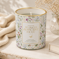My Grace Is Sufficient Glass Candle