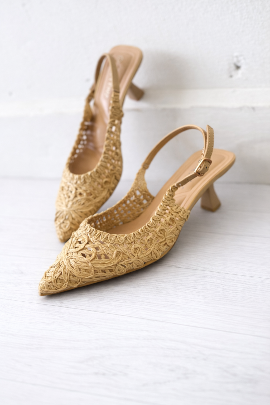 Maya Woven Slingback Heels-FINAL SALE