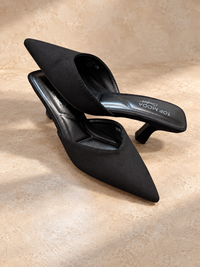 Black Morley Kitten Heels