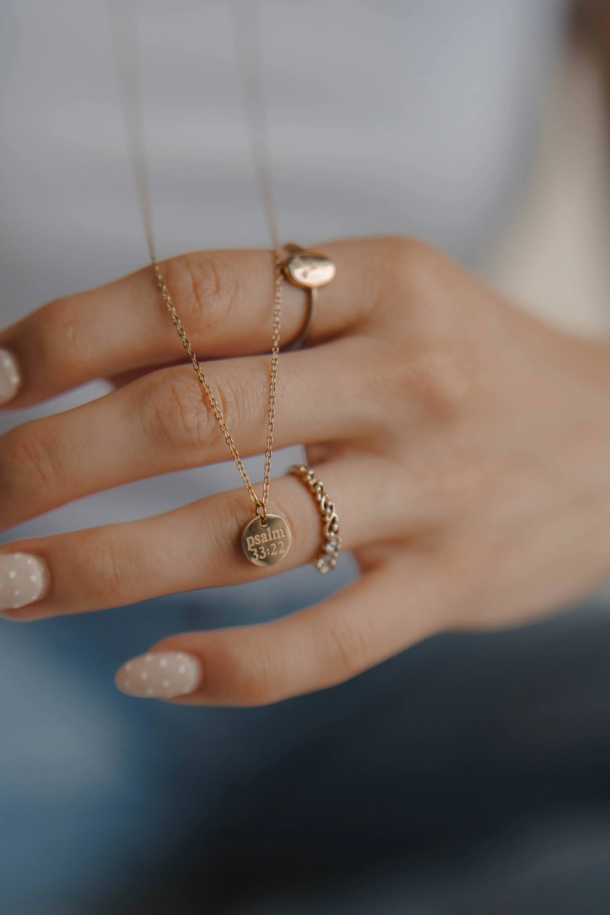 Dear Heart Hope Disc Necklace
