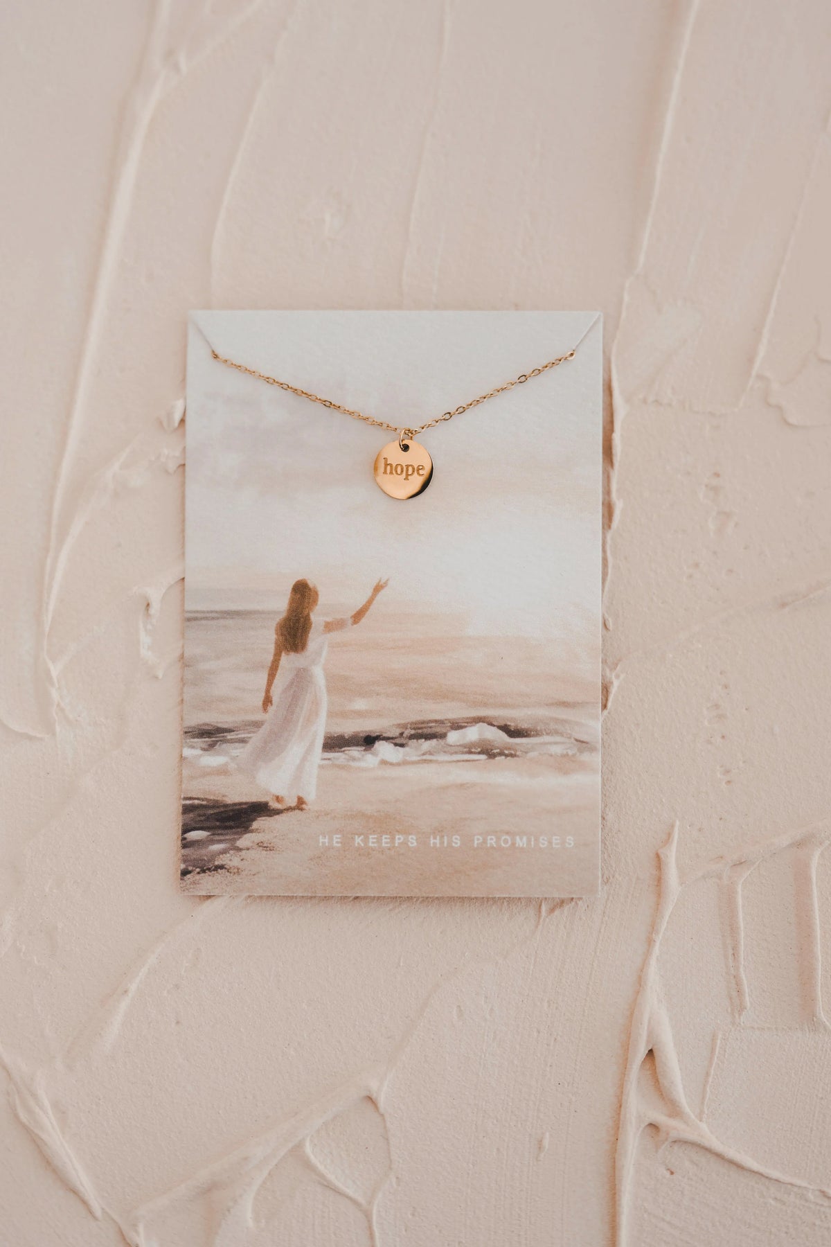 Dear Heart Hope Disc Necklace