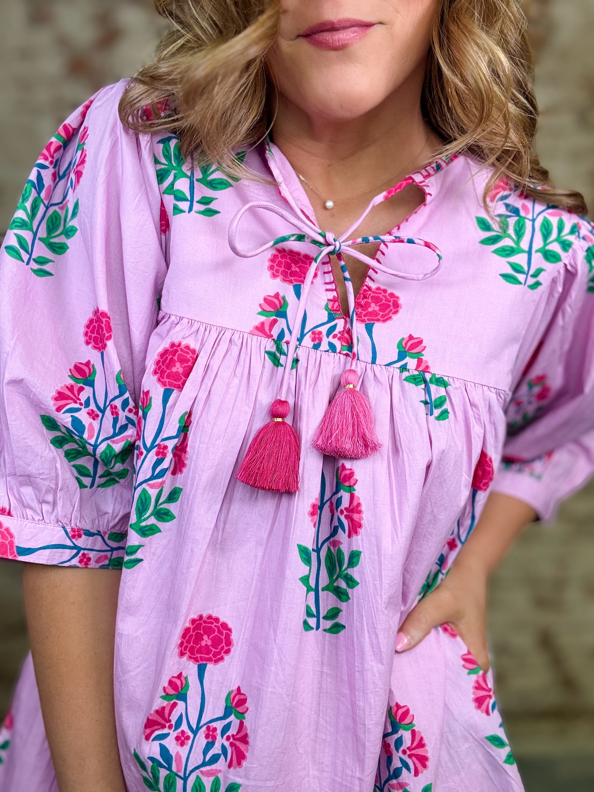 THML Freida Tassel Dress