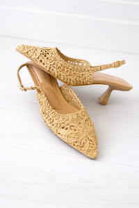 Maya Woven Slingback Heels-FINAL SALE