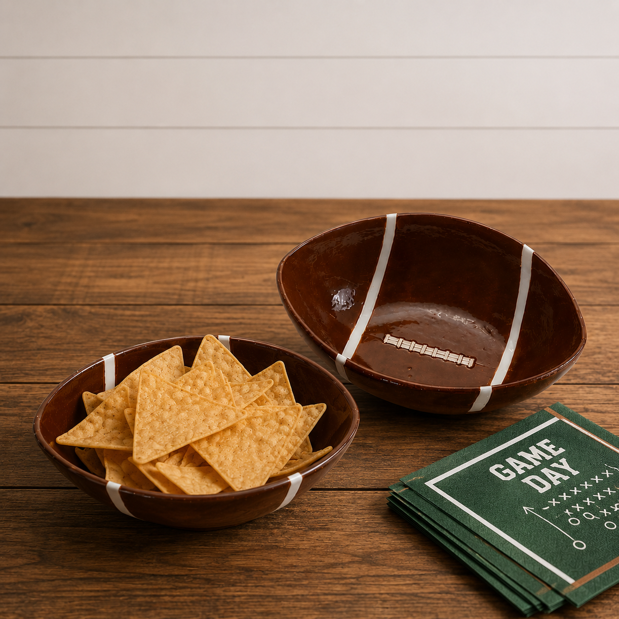 Football Condiment Ceramic Bowls