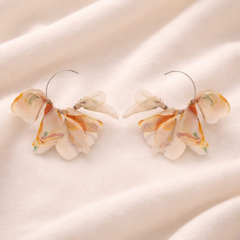 Keilyn Floral Fabric Earrings