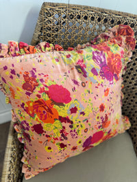 Square Cotton Velvet Printed Pillow