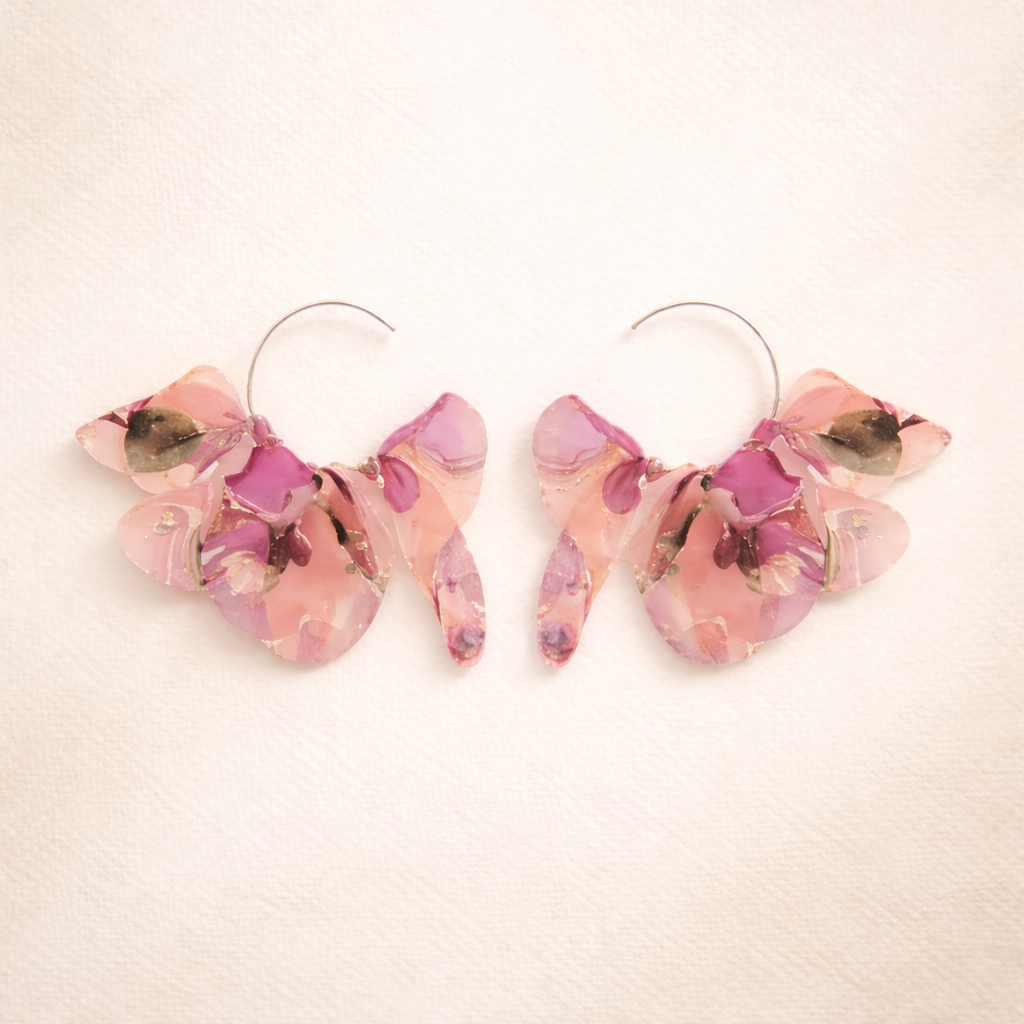 Karisa Floral Fabric Earrings