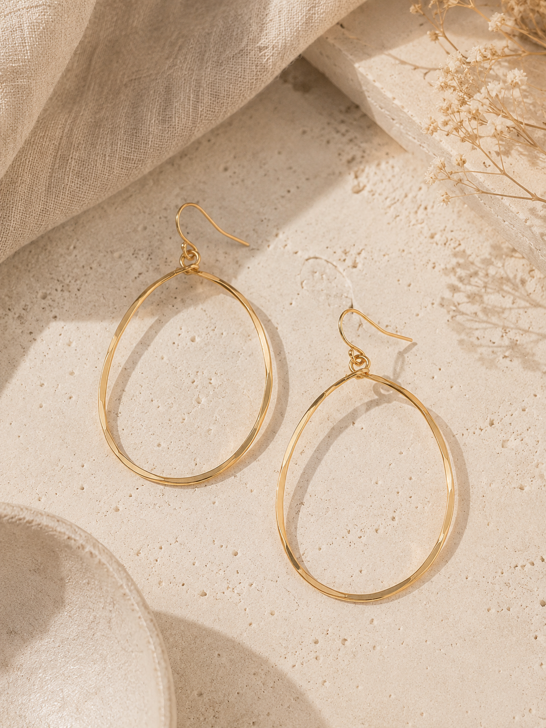 Michelle Hammered Earrings