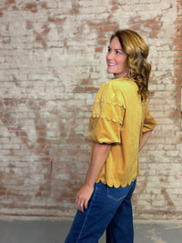 Myrtle Scallop Detail Top