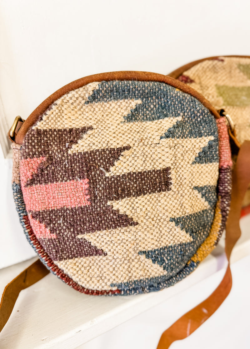 Henlee Round Tapestry Crossbody