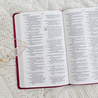 ESV Large Print Thin Line Bible | Raspberry Floral