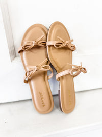 Kendi Bow Strap Flat Sandals