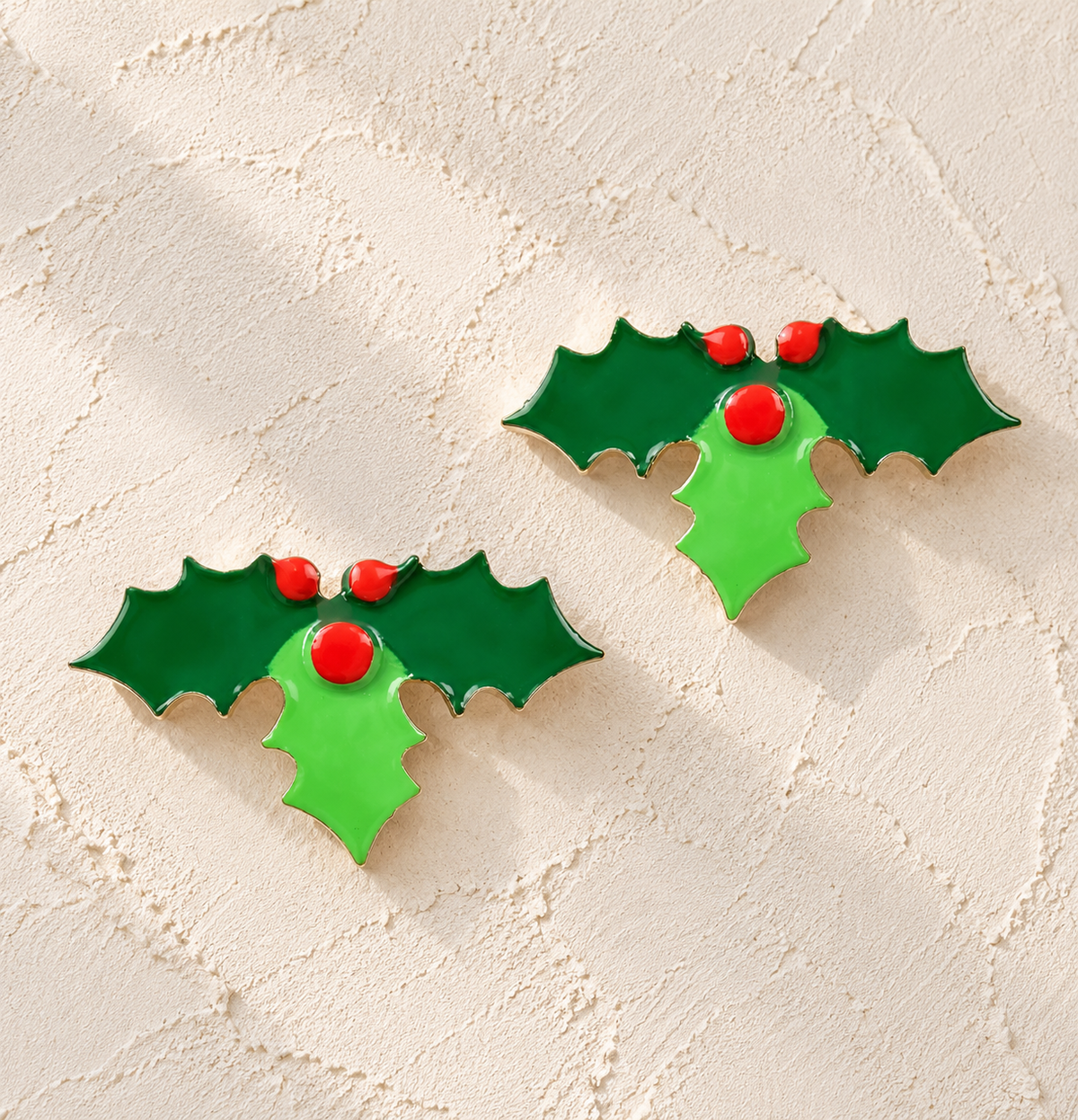 Festive Holly Studs | Sunshine Tienda