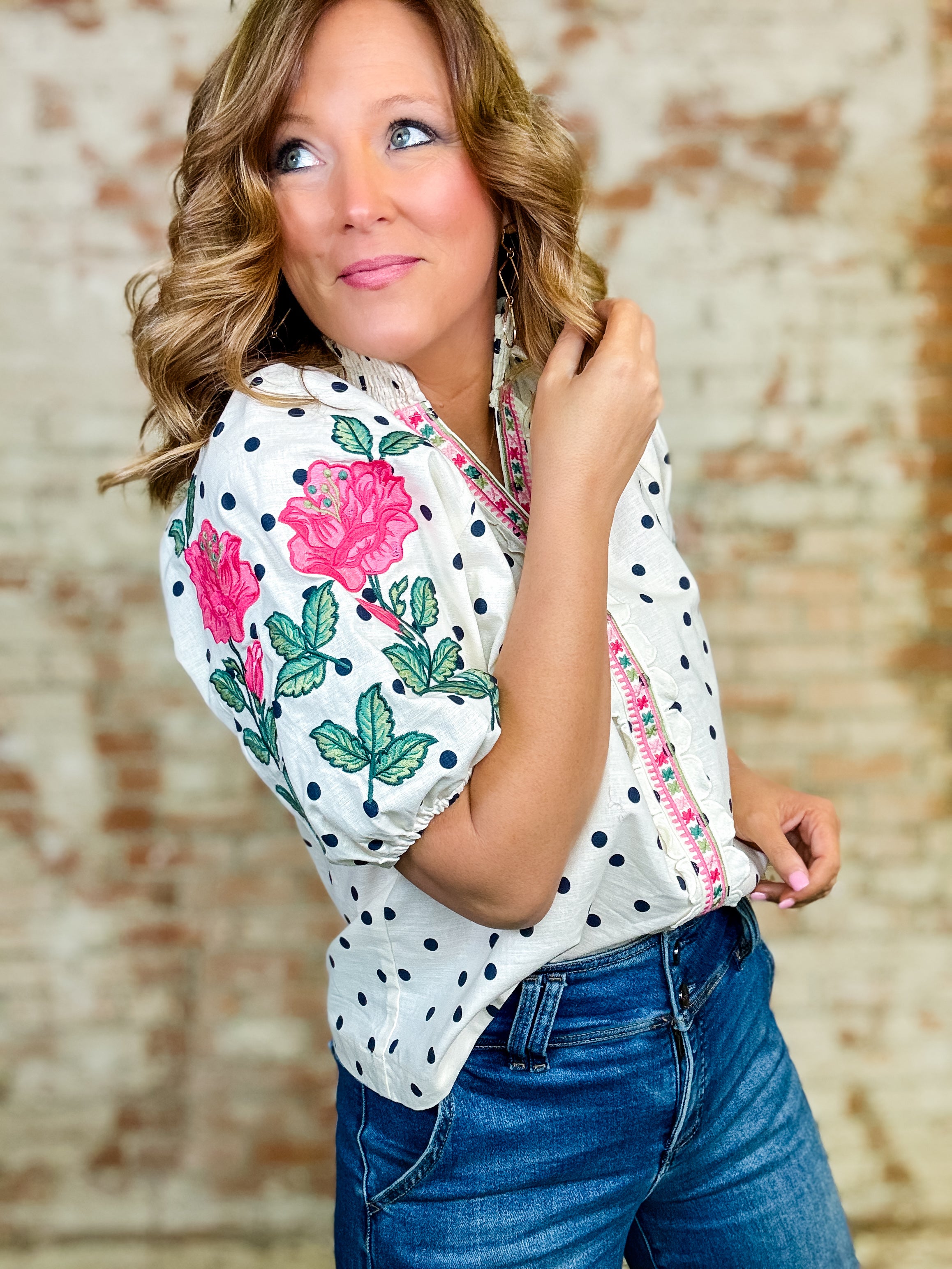 THML Renee Polka Dot Top