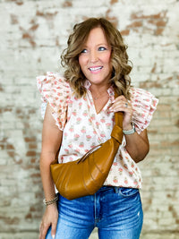 Kayla Floral Flutter Top - FINAL SALE