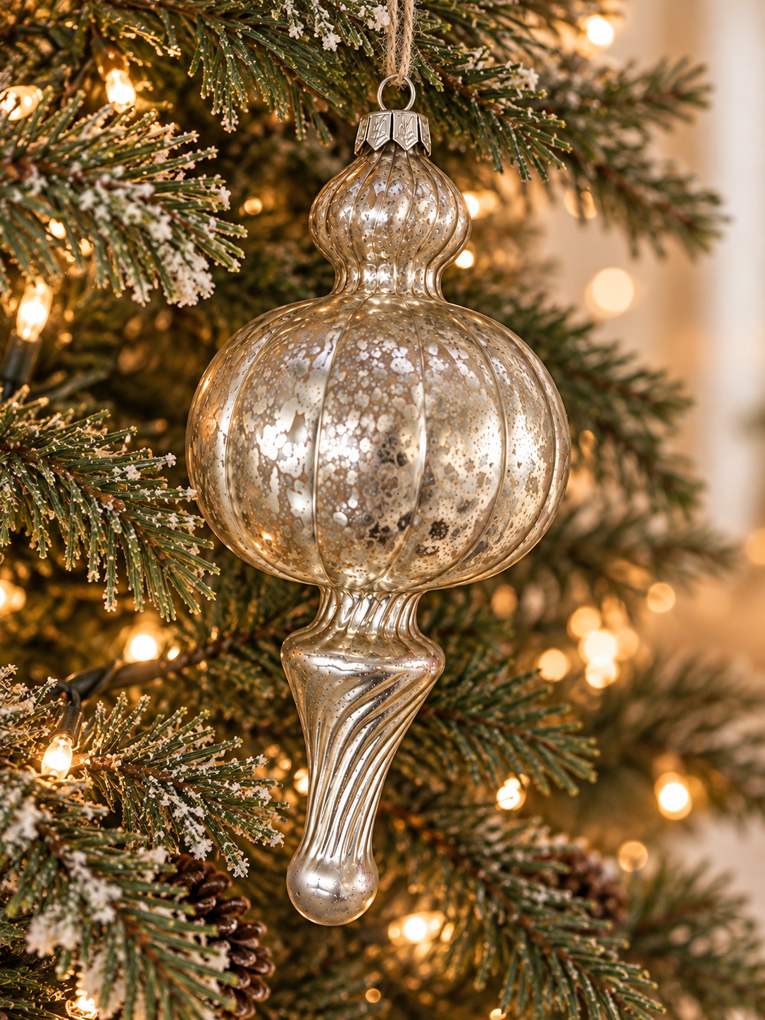 Winter Vintage Glass Ornaments