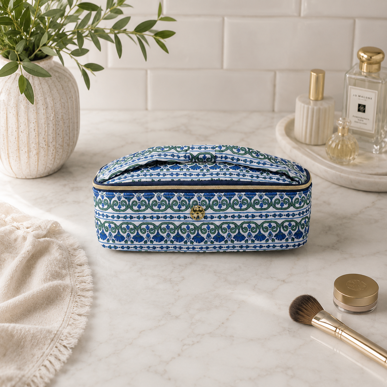Kiss and Makeup Mini Bag | Floral Foulard