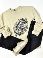 Sand Leopard Football Graphic Sweatshirt
