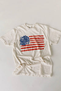Floral American Flag Tee