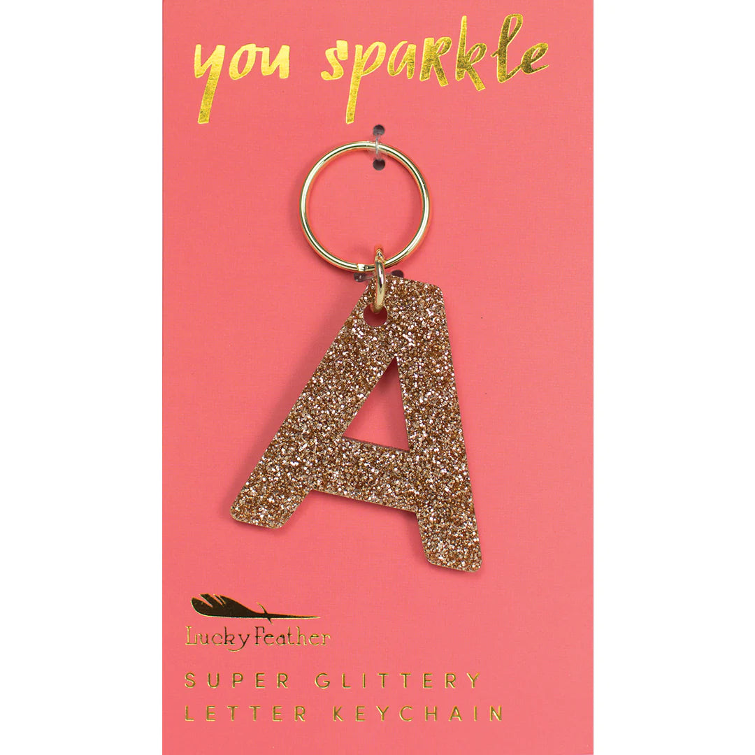 Glitter Letter Key Ring