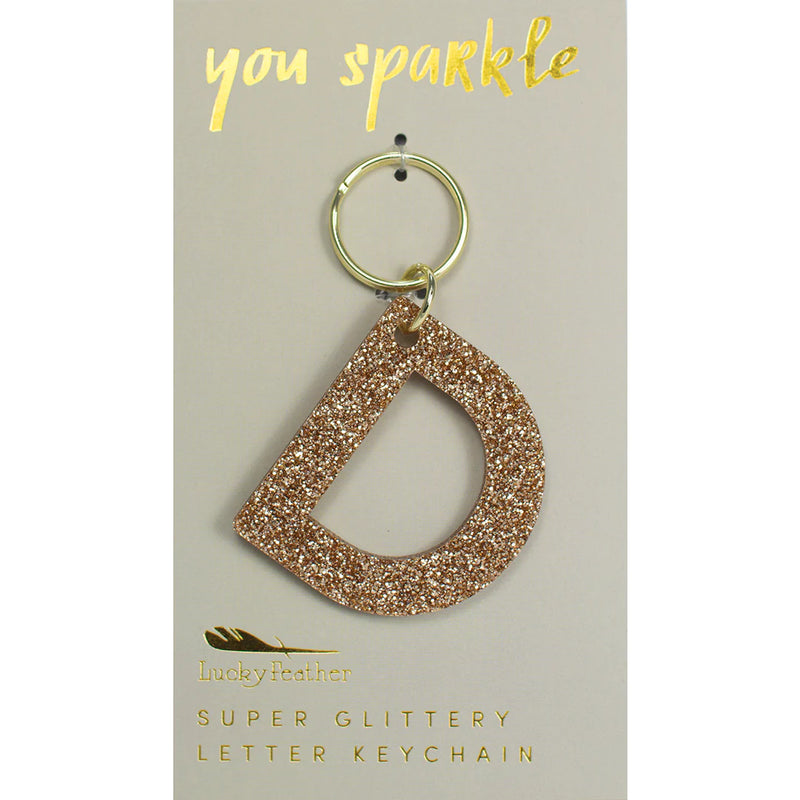 Glitter Letter Key Ring