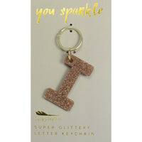 Glitter Letter Key Ring