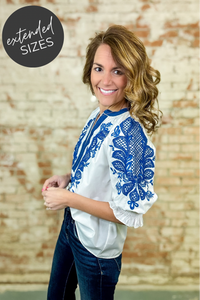 Jett Embroidered Top