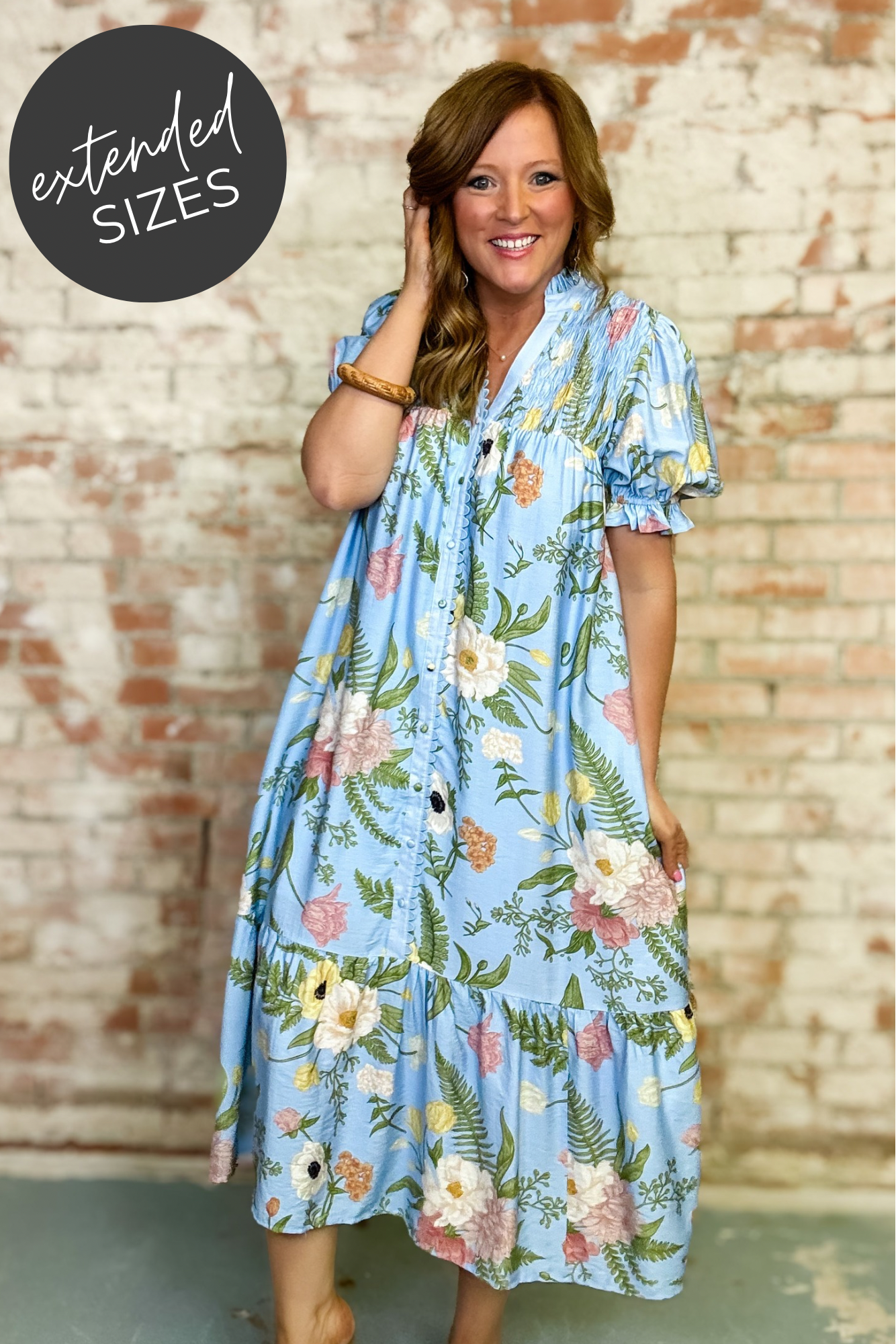 Luella Floral Midi Dress