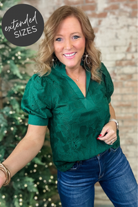 Blitzen Floral Embroidered Top