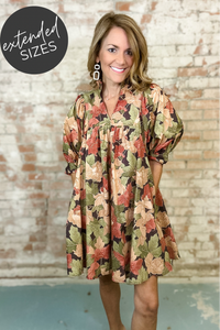 Mindy Floral Pleated Dress