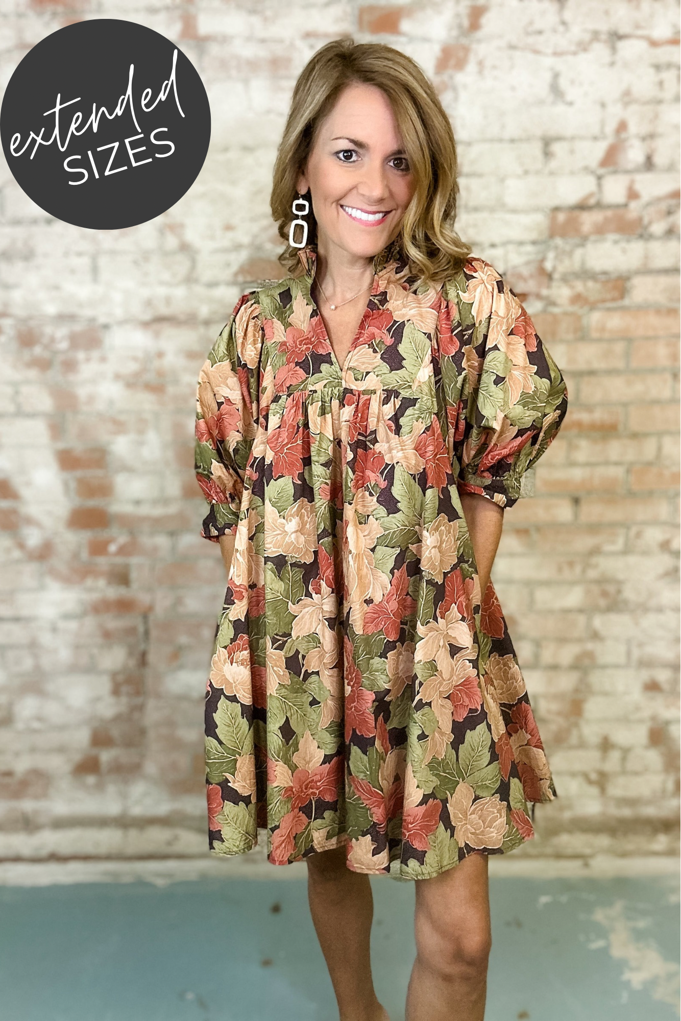 Mindy Floral Pleated Dress