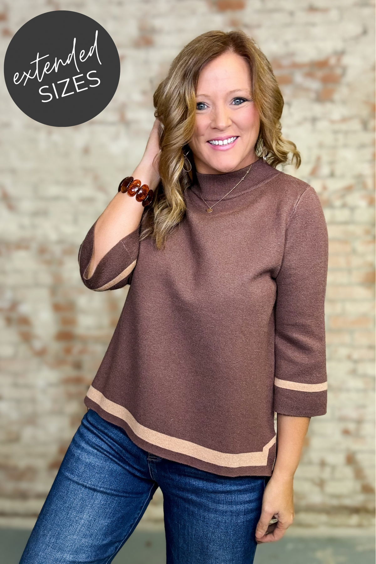 Gavin Mock Neck Sweater Top