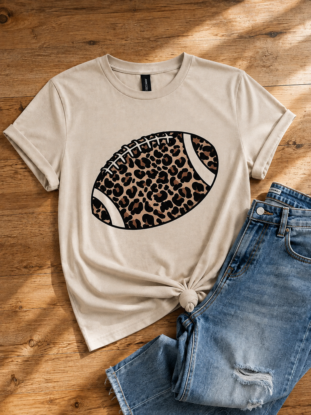 Leopard Football Tee