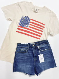 Floral American Flag Tee
