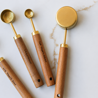 Wood Handle Measuring Spoons Set
